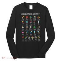 Counselor Coping Skills Alphabet Mental Health Awareness Long Sleeve Shirt thumb 0