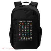 Counselor Coping Skills Alphabet Mental Health Awareness Backpack thumb 0