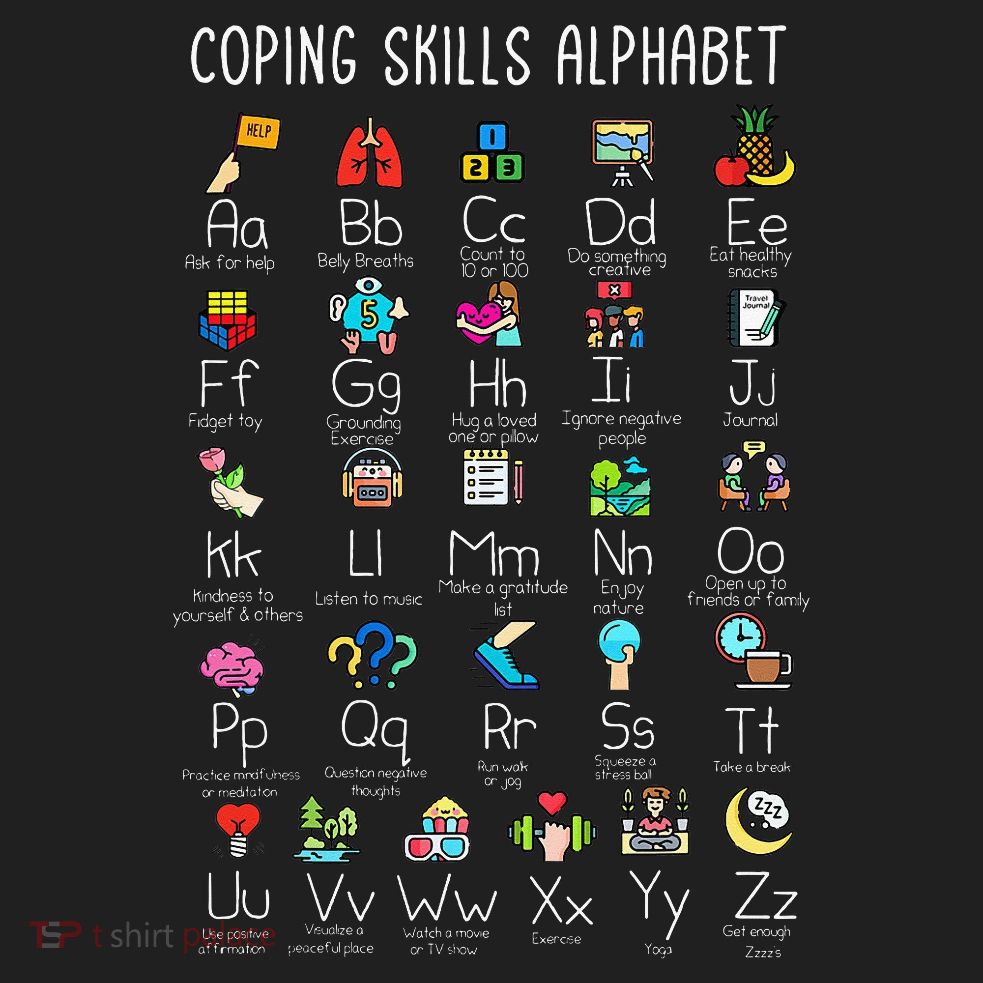 Counselor Coping Skills Alphabet Mental Health Awareness Beanie