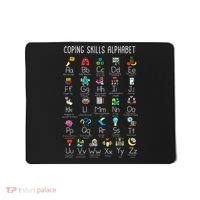 Counselor Coping Skills Alphabet Mental Health Awareness Mousepad thumb 0