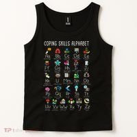 Counselor Coping Skills Alphabet Mental Health Awareness Tank Top thumb 2