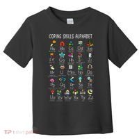 Counselor Coping Skills Alphabet Mental Health Awareness Toddler T-Shirt thumb 0