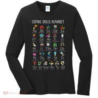 Counselor Coping Skills Alphabet Mental Health Awareness Women's Long Sleeve Shirt thumb 0