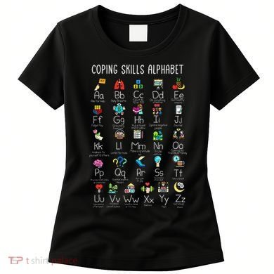 Counselor Coping Skills Alphabet Mental Health Awareness Women's T-Shirt
