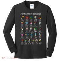 Counselor Coping Skills Alphabet Mental Health Awareness Kids Long Sleeve Shirt thumb 0