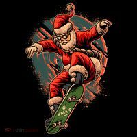 Cool Christmas Skateboarding Santa Claus Coffee Mug thumb 5