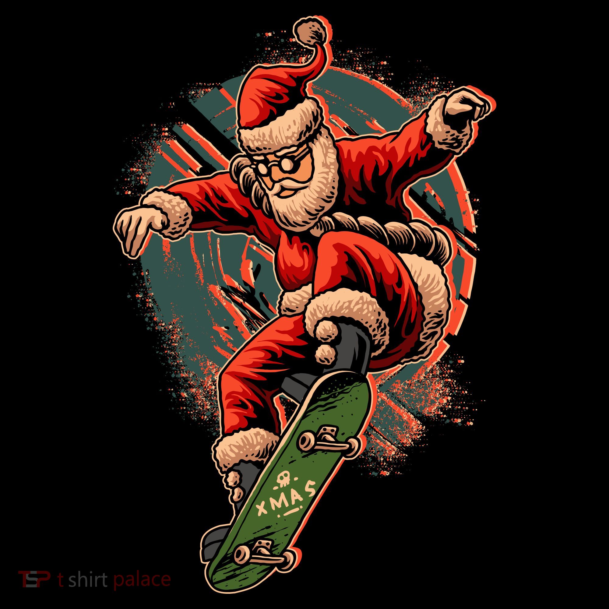 Cool Christmas Skateboarding Santa Claus Coffee Mug