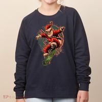 Cool Christmas Skateboarding Santa Claus Women's Sweatshirt thumb 0