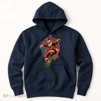 Cool Christmas Skateboarding Santa Claus Hoodie thumb 0