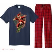 Cool Christmas Skateboarding Santa Claus Pajama Set thumb 0