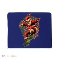 Cool Christmas Skateboarding Santa Claus Mousepad thumb 0