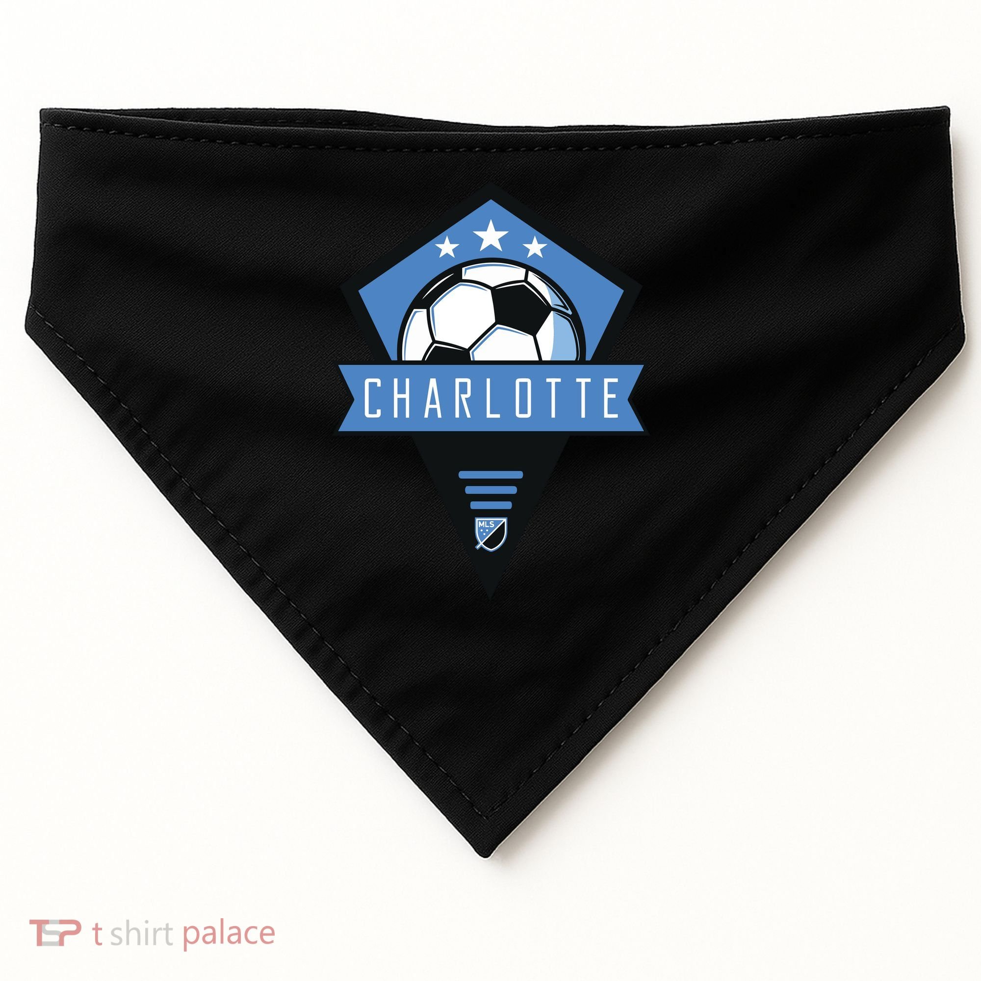 Cool Charlotte Soccer Jersey USA-Made Doggie Bandana