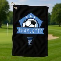 Cool Charlotte Soccer Jersey Golf Towel thumb 1