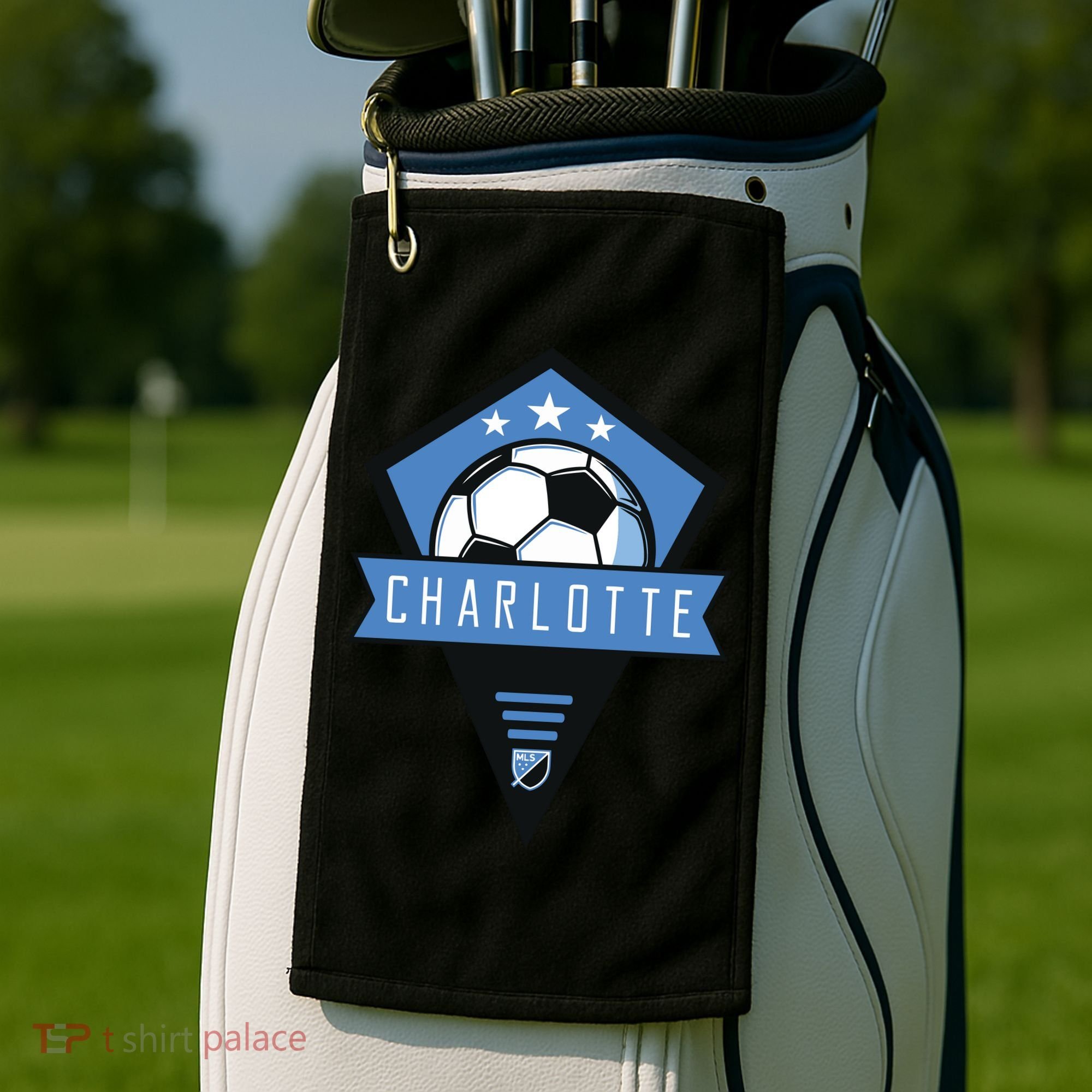 Cool Charlotte Soccer Jersey Golf Towel