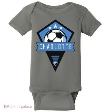Cool Charlotte Soccer Jersey Baby Bodysuit