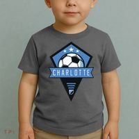Cool Charlotte Soccer Jersey Toddler T-Shirt thumb 2