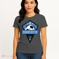 Cool Charlotte Soccer Jersey Women's T-Shirt thumb 4