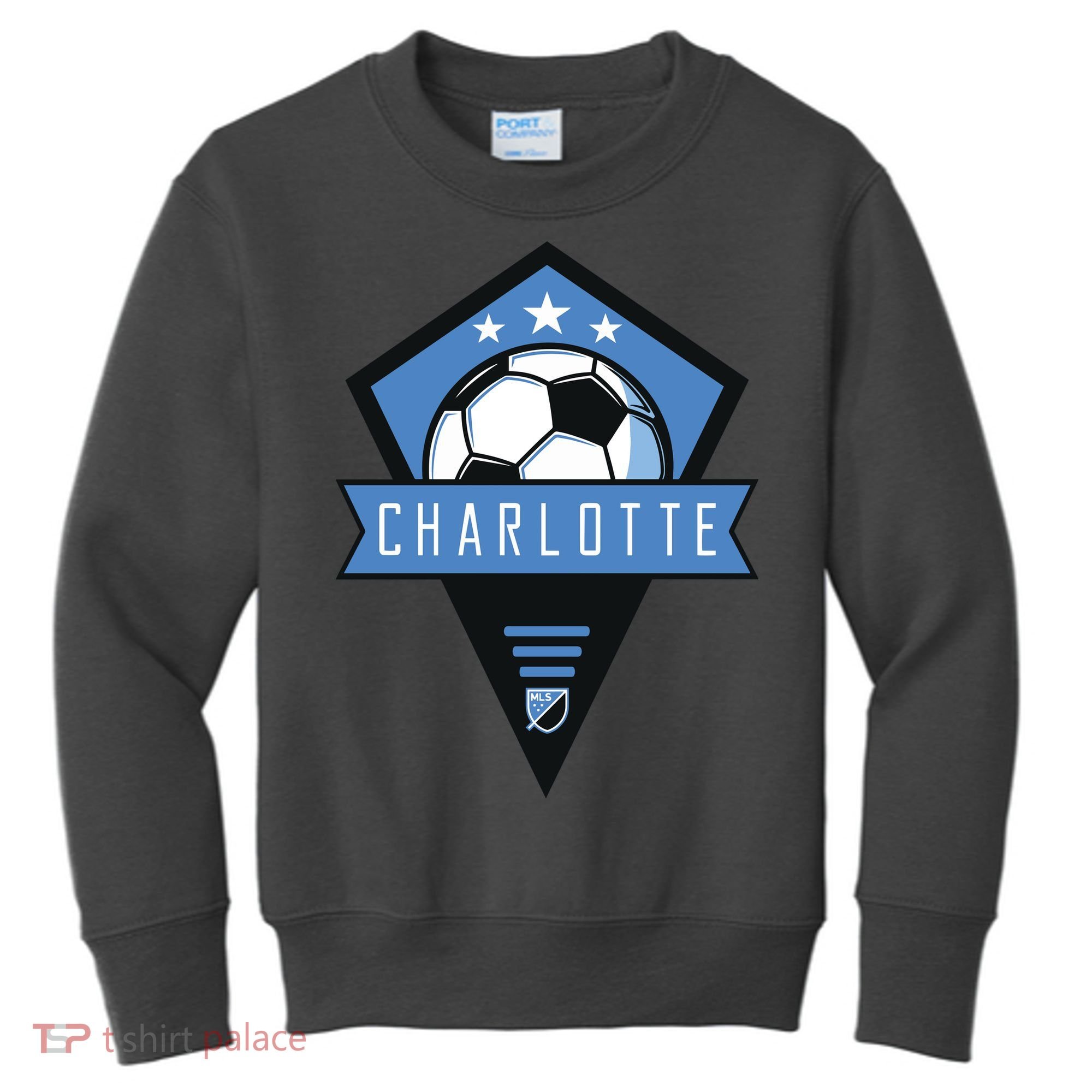 Cool Charlotte Soccer Jersey Kids Sweatshirt