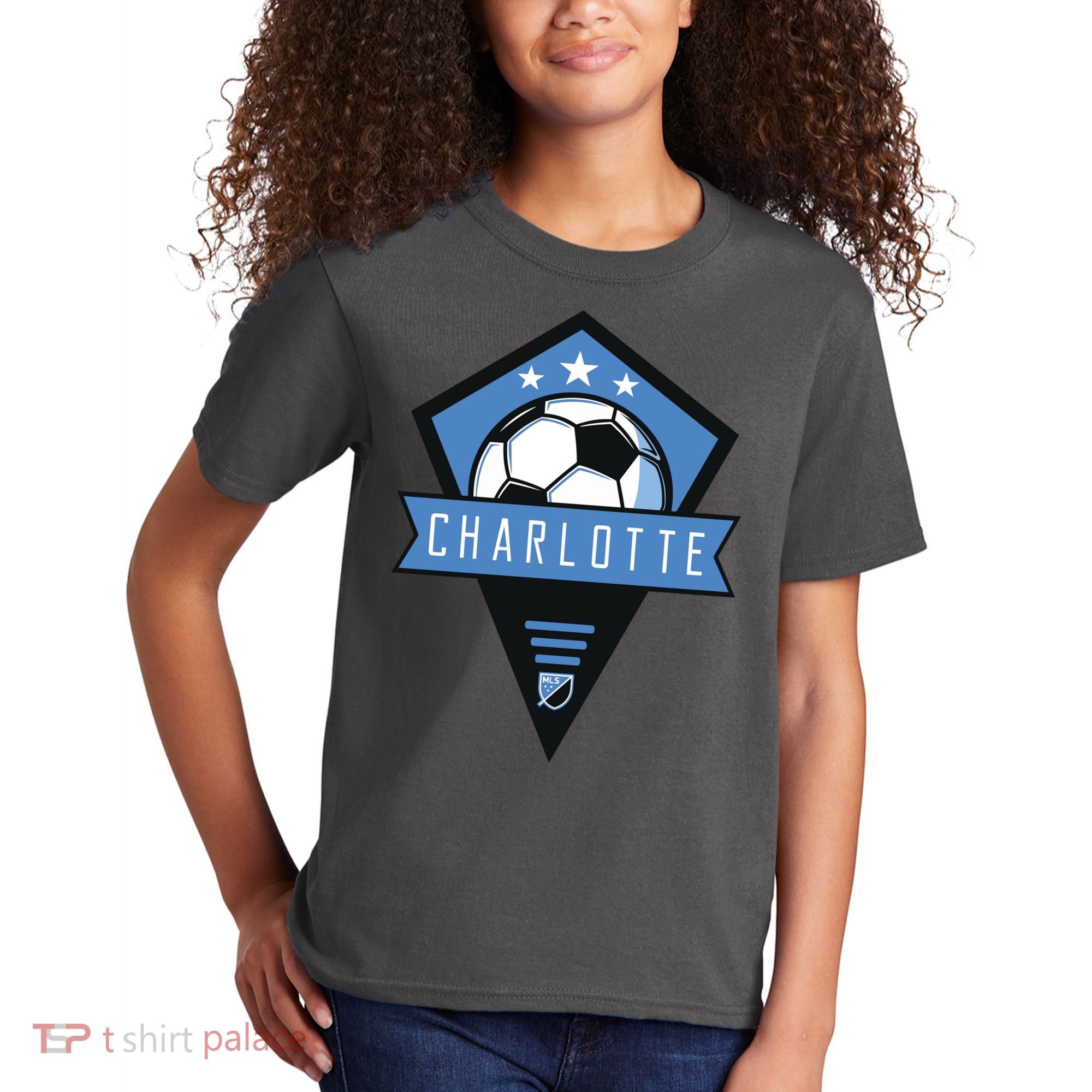 Cool Charlotte Soccer Jersey Kids T-Shirt