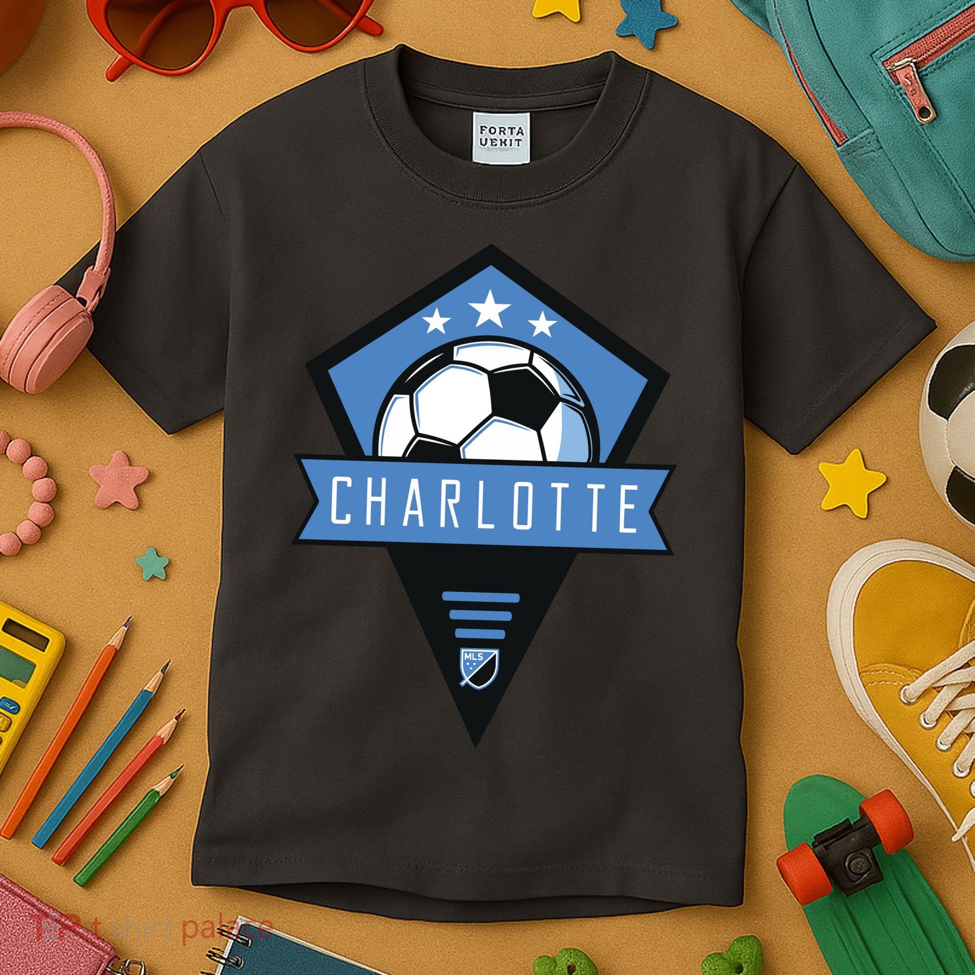 Cool Charlotte Soccer Jersey Kids T-Shirt