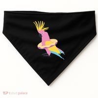 Cockatiel Cockatoo Summer Vacay Party Beach Vibes Funny Gift USA-Made Doggie Bandana thumb 0