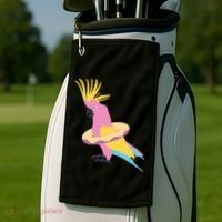 Cockatiel Cockatoo Summer Vacay Party Beach Vibes Funny Gift Golf Towel thumb 2