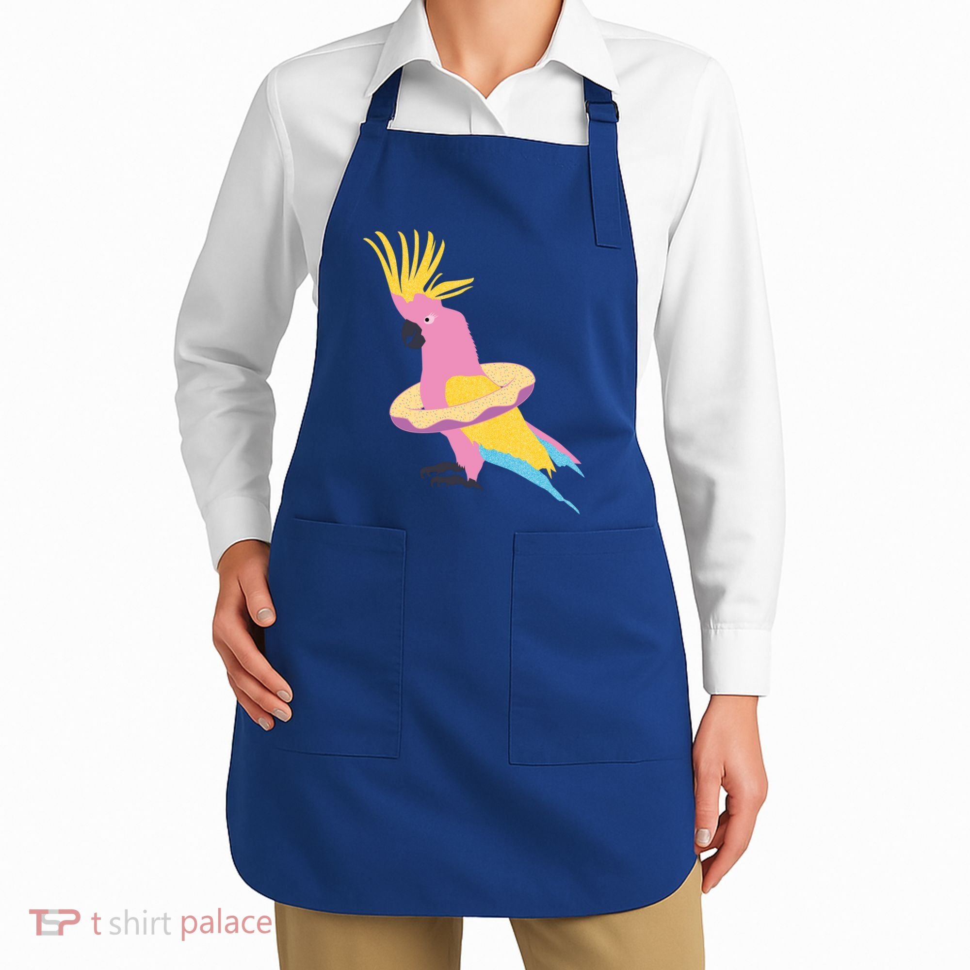 Cockatiel Cockatoo Summer Vacay Party Beach Vibes Funny Gift Apron