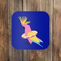 Cockatiel Cockatoo Summer Vacay Party Beach Vibes Funny Gift Coaster thumb 0