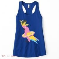 Cockatiel Cockatoo Summer Vacay Party Beach Vibes Funny Gift Women's Tank Top thumb 0