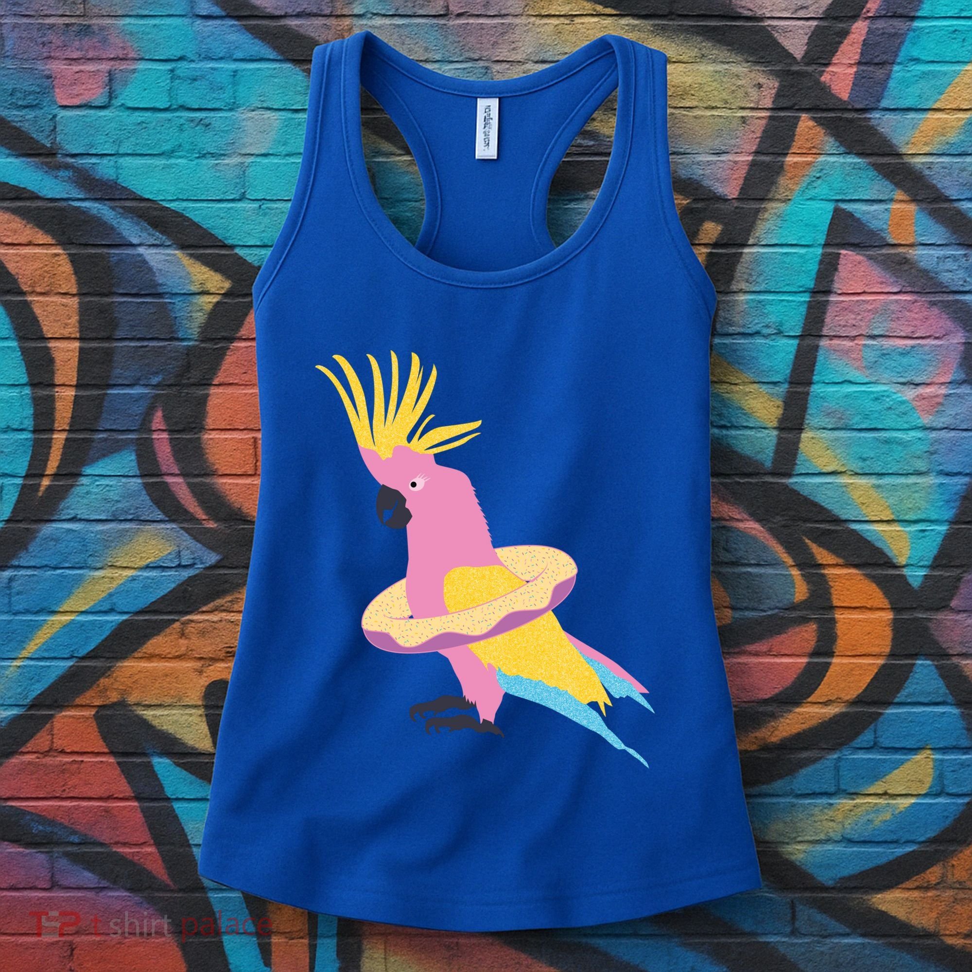 Cockatiel Cockatoo Summer Vacay Party Beach Vibes Funny Gift Women's Tank Top