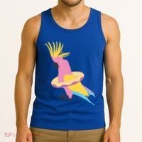 Cockatiel Cockatoo Summer Vacay Party Beach Vibes Funny Gift Tank Top thumb 3