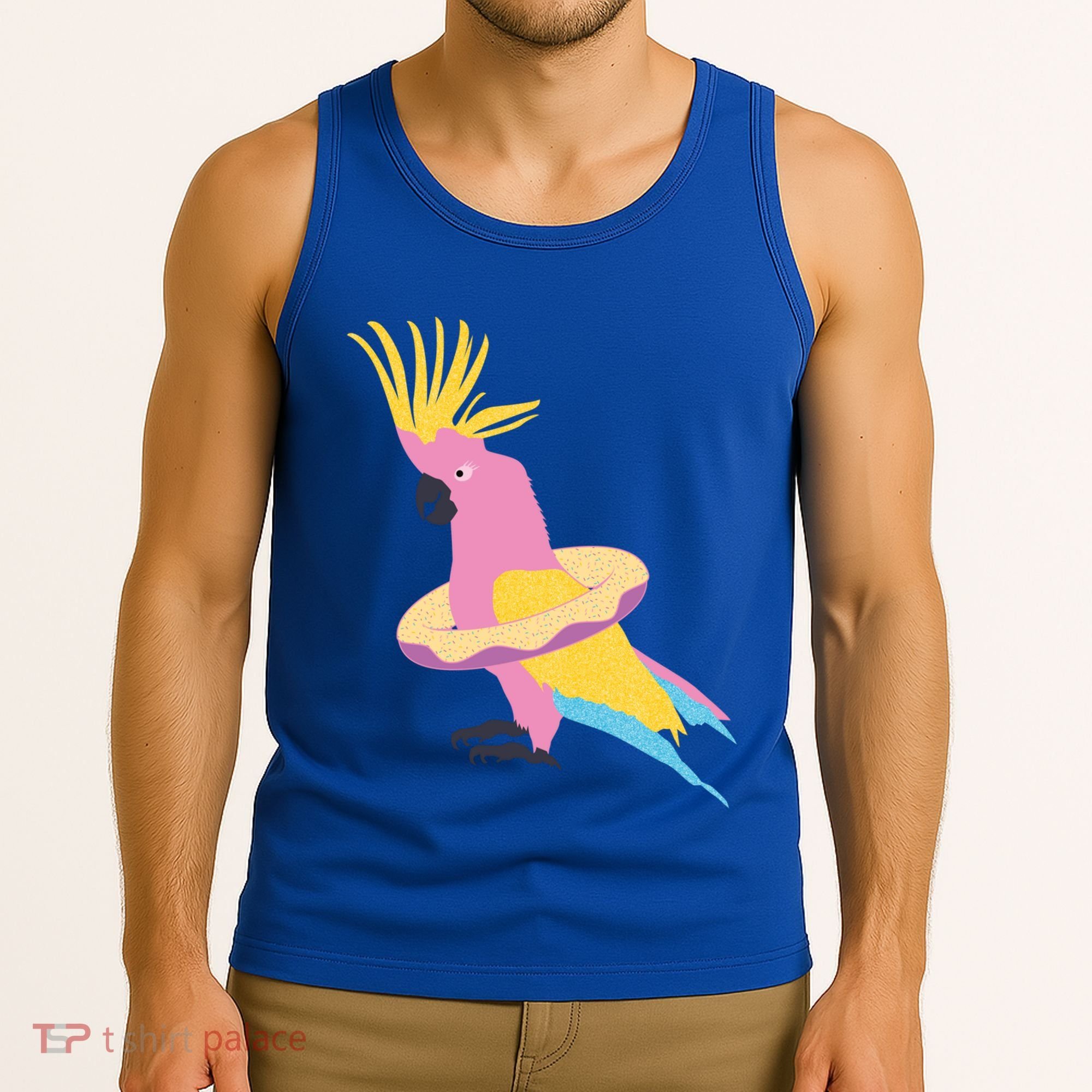 Cockatiel Cockatoo Summer Vacay Party Beach Vibes Funny Gift Tank Top