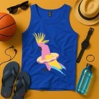 Cockatiel Cockatoo Summer Vacay Party Beach Vibes Funny Gift Tank Top thumb 4