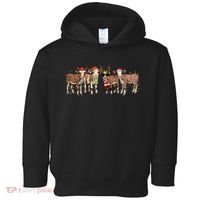 Christmas Cow Santa Claus Farmer Merry Christmas Toddler Hoodie thumb 0