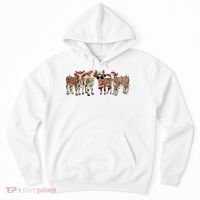 Christmas Cow Santa Claus Farmer Merry Christmas Hoodie thumb 0