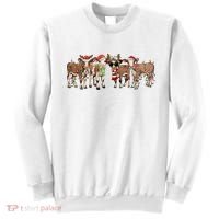 Christmas Cow Santa Claus Farmer Merry Christmas Sweatshirt thumb 0