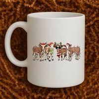 Christmas Cow Santa Claus Farmer Merry Christmas Coffee Mug thumb 2