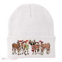 Christmas Cow Santa Claus Farmer Merry Christmas Beanie thumb 0