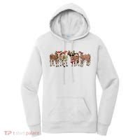 Christmas Cow Santa Claus Farmer Merry Christmas Women's Hoodie thumb 0