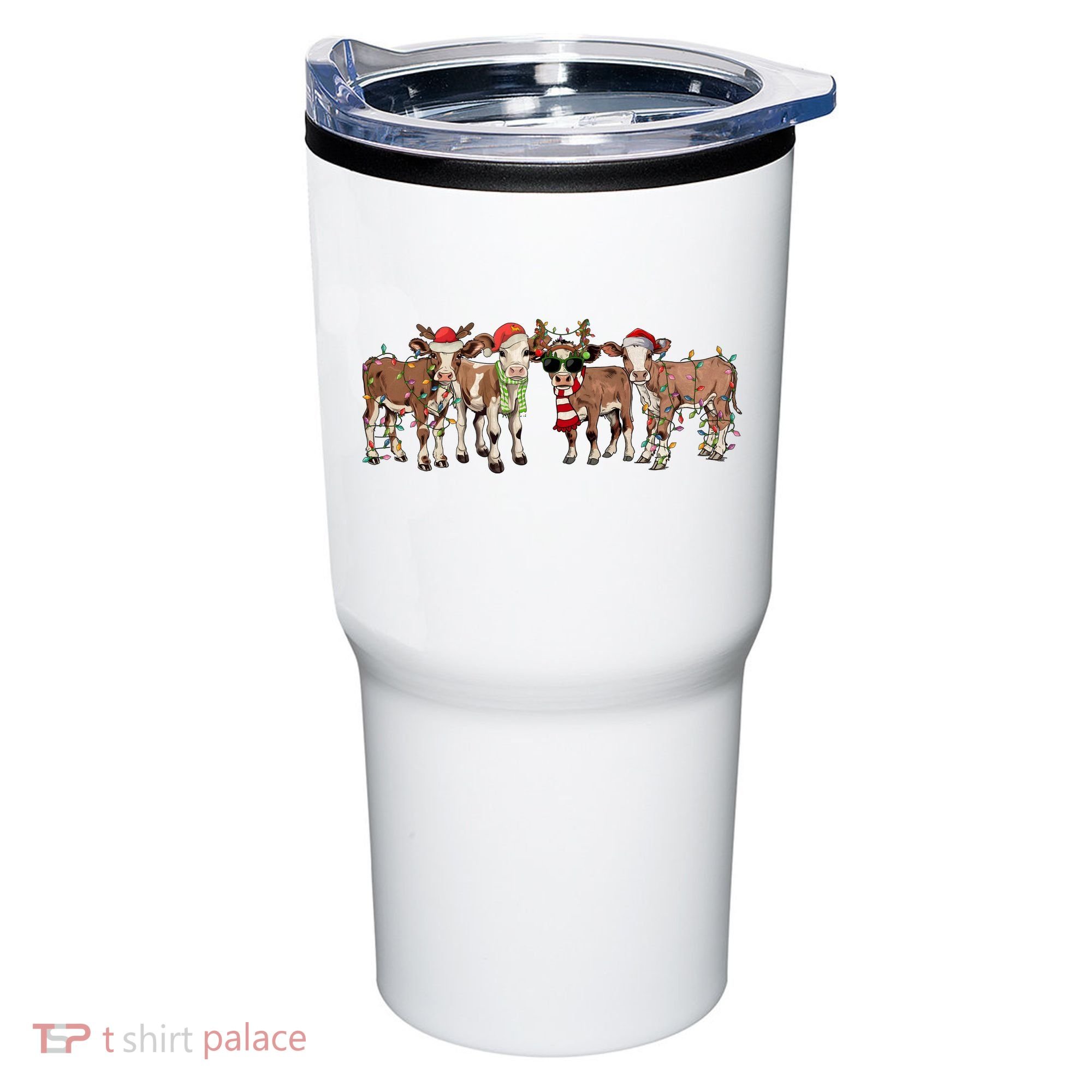 Christmas Cow Santa Claus Farmer Merry Christmas Tumbler