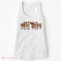 Christmas Cow Santa Claus Farmer Merry Christmas Women's Tank Top thumb 0