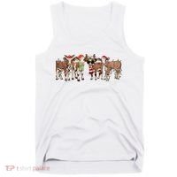 Christmas Cow Santa Claus Farmer Merry Christmas Tank Top thumb 0