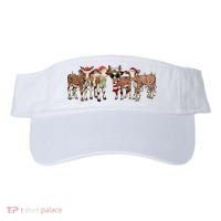 Christmas Cow Santa Claus Farmer Merry Christmas Visor thumb 0