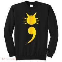 Cute Cat Semicolon May Mental Health Awareness Month Sweatshirt thumb 0