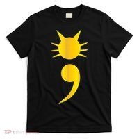 Cute Cat Semicolon May Mental Health Awareness Month T-Shirt thumb 0