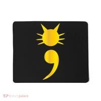 Cute Cat Semicolon May Mental Health Awareness Month Mousepad thumb 0