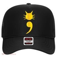Cute Cat Semicolon May Mental Health Awareness Month Hat thumb 0