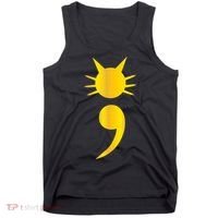 Cute Cat Semicolon May Mental Health Awareness Month Tank Top thumb 0