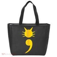 Cute Cat Semicolon May Mental Health Awareness Month Tote Bag thumb 0
