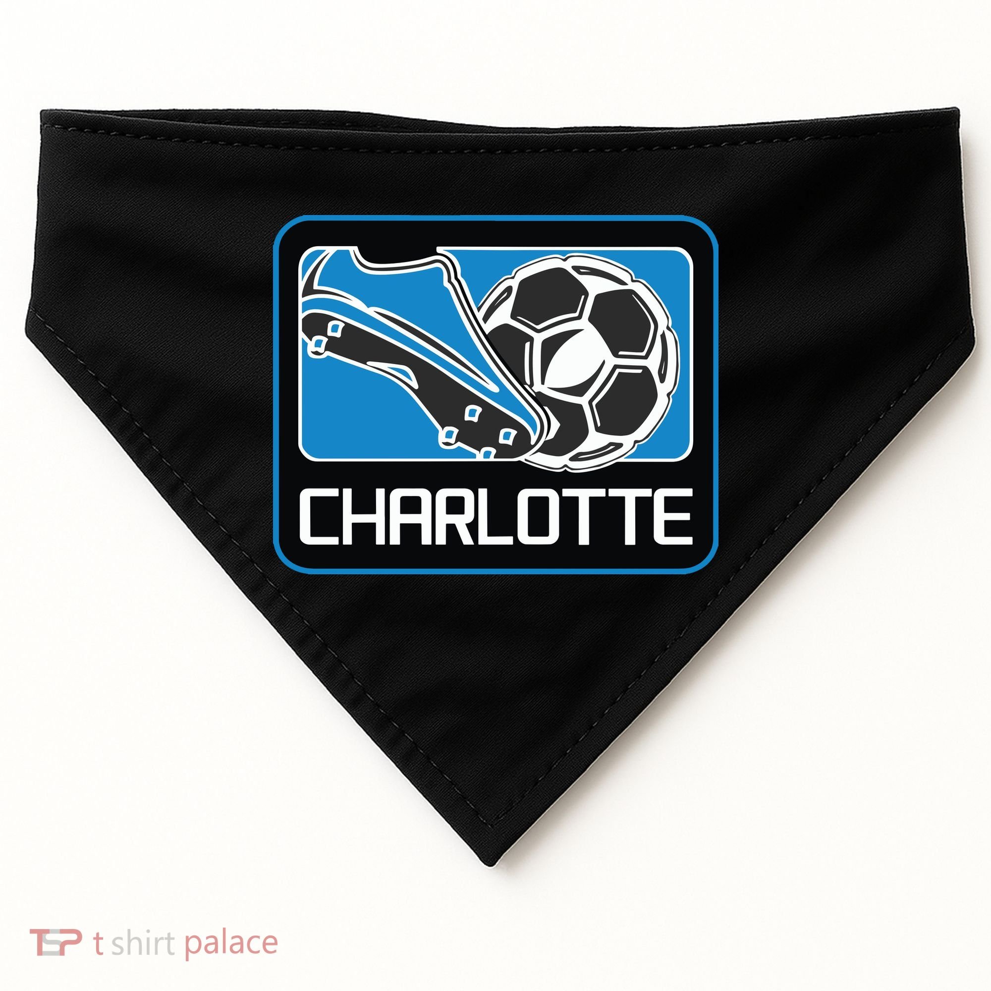 Cool Charlotte Soccer Cleats USA-Made Doggie Bandana